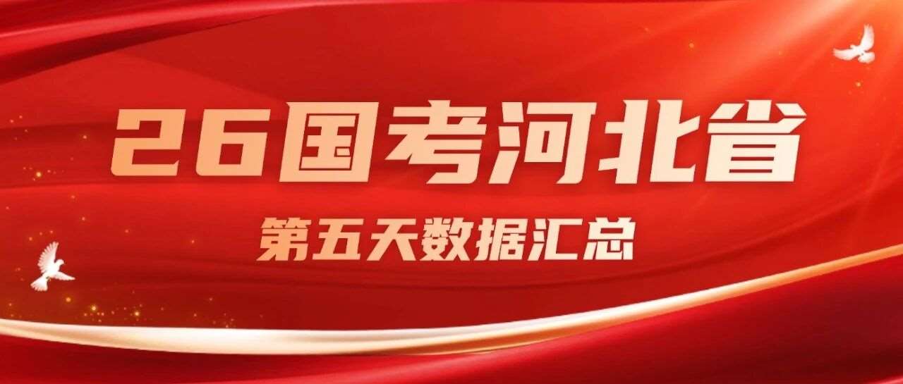 2026国考河北地区报名第5天，河北地区报名超3w人！